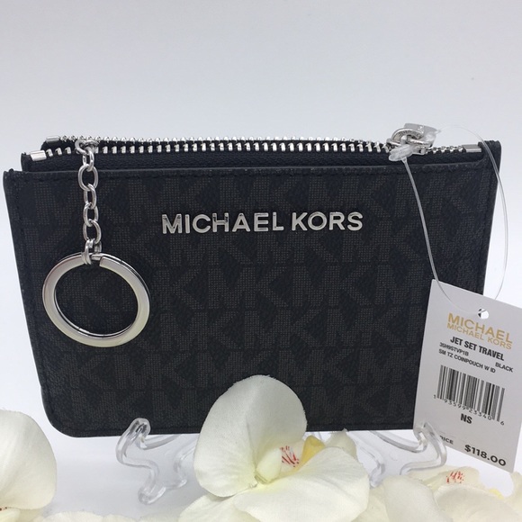 Michael Kors Handbags - Jet Set Travel Sm TZ Coinpouch W ID Leather Black